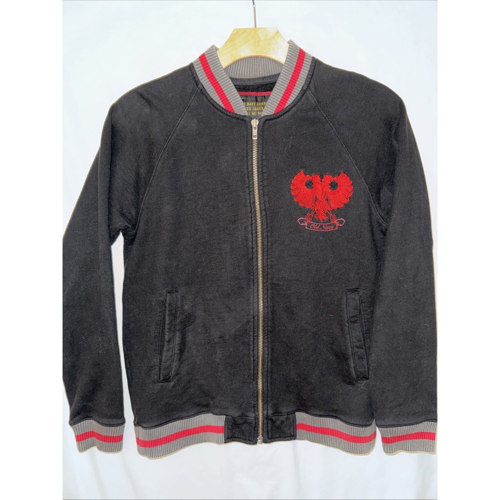 Old Navy Surplus Vtg Jacket Men M Full Zip Bomber Varsity Embroidered Reg Issue